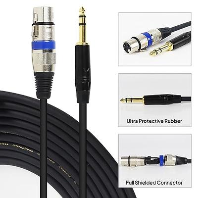 6.35mm TRS To XLR Jack Audio Cable 1/4 Inch TRS To XLR Patch Cable  Converter Interconnect Cable for Microphone Stage DJ Pro