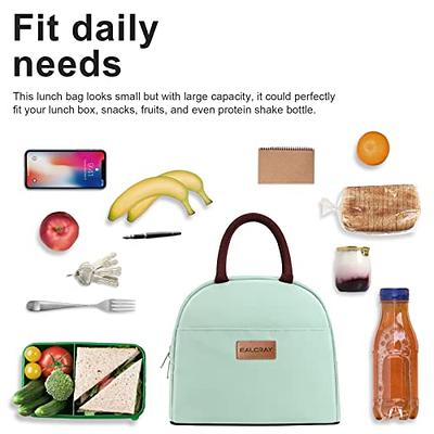 Lunch Bag for Women,BALORAY Lunch Bag Insulated Lunch Bag with Smooth Zipper& Front Bag,Adult Lunch Box Tote Perfect for Work Women Men, Travel,Picnic