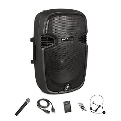  Max Power Portable Speaker - MPD823 Bluetooth Speaker System -  High Powered PA Loudspeaker - Rechargeable Karaoke Machine with Multi LED  Lights, Wired Microphone and Built-in Carry Handle & FM Radio 