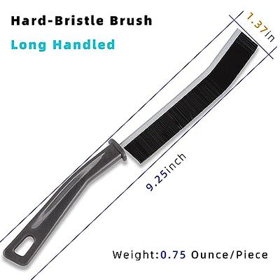 2pcs Groove Cleaning Brush With Long Handle Hard Bristle Brush