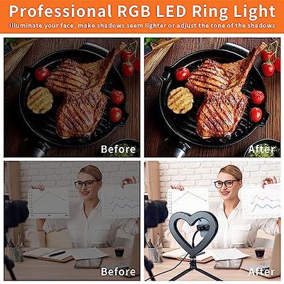 10.2Selfie Ring Light avec support pour trépied et 3 supports