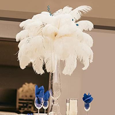 Ostrich Feathers for Centerpieces: 120 Pcs 10-12 Inches (25-30cm) Ostrich  Feathers Bulk, Large Feathers for Centerpieces, Table, Flower Arrangement