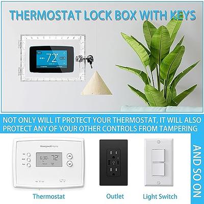 Thermostat Lock Box, Universal Thermostat Lock Box with Keys. Strong and  Sturdy, Clean Look, Clear Thermostat Guard for Thermostat on Wall, Big  Thermostat Cover for Most Type Thermostat - Yahoo Shopping