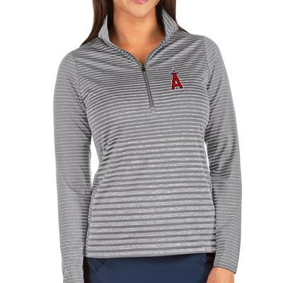 Los Angeles Dodgers Mitchell & Ness Women's Cooperstown Collection Logo 3.0  Pullover Sweatshirt - Heather Gray