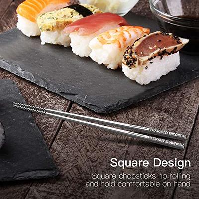 korean chopsticks food sticks for sushi Non-slip Stainless Steel