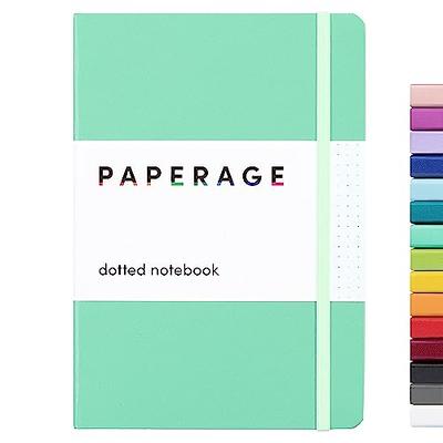 PAPERAGE Lined Journal Notebook, (Black), 160 Pages, Medium 160 Black