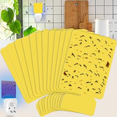 Sticky Trap,Fruit Fly and Gnat Trap Yellow Sticky Bug Traps for Indoor/Outdoor  Use - Insect Catcher for White Flies,Mosquitos,Fungus Gnats,Flying Insects  - Disposable Glue Trappers (30 pcs) 