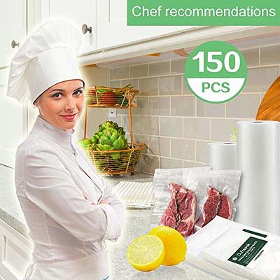 MakMeFre 200 Quart Size 8x12 Vacuum Freezer Sealer Bags for Food, BPA  Free, Heavy Duty Commercial Grade, Sous Vide Vaccume Safe,Vaccume Seal  Pre-Cut