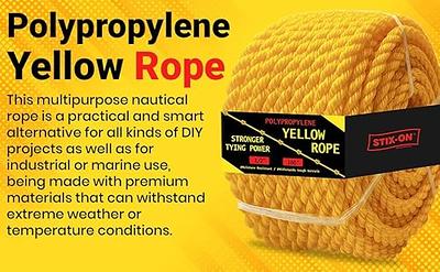 Polypropylene Rope 50Ft – 1/4 Inch Twisted Nautical Rope – Oil Resistant  Yellow Heavy Duty Rope Ideal for Boats, Dock – Increased Friction and Heat  Resistance – High Tensile Strength Marine Rope - Yahoo Shopping