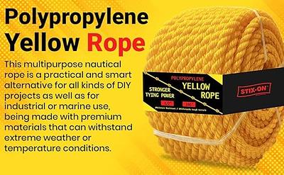 Polypropylene Rope 100Ft – 1/4 Inch Twisted Nautical Rope – Oil Resistant  Yellow Heavy Duty Rope Ideal for Boats, Dock – Increased Friction and Heat  Resistance – High Tensile Strength Marine Rope - Yahoo Shopping