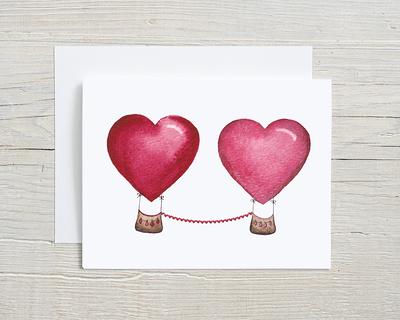 Heart Hot Air Balloon Card