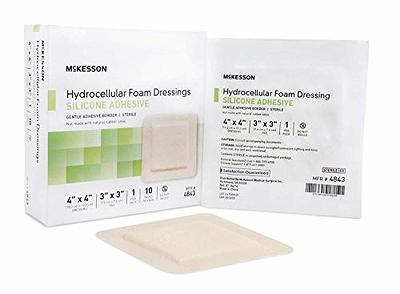 McKesson Silicone Adhesive with Border Silicone Foam Dressing, 3 x 3 inch