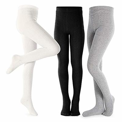 Petrass Girls Tights Toddler Cable Knit Cotton Footed Seamless Dance Ballet  Baby Girls' Leggings 3 Pack Black/Ivory/Grey 3T-4T - Yahoo Shopping