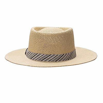 AKIO&AQUIRAX Mens Fedora Hats with Short Brim Straw Fedora Sun Hats for Men  Women Summer Sun Hats with Adjustable Strap - Yahoo Shopping