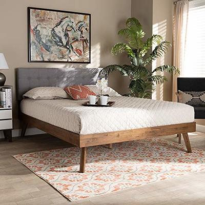 Baxton Studio Beds Platform King Light Grey Walnut Yahoo