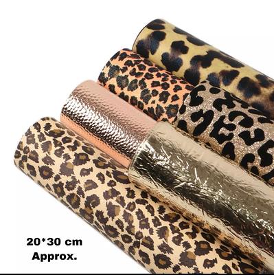 Craft Supply 6 Pcs. Leopard Printed Faux Leather Metallic Chunky Glitter  Leather.metallic Fabric Sheets For Bows - Yahoo Shopping