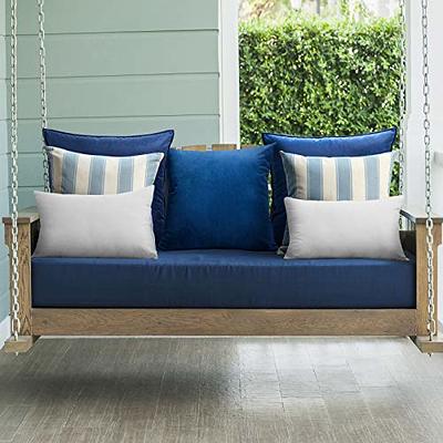 Outdoor Pillows with Insert Navy 18x18 Patio Accent Throw Pillows