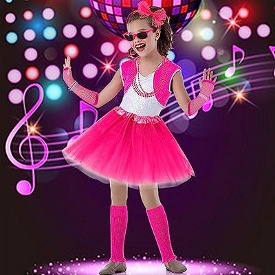 LEG WARMERS FANCY DRESS 80'S DANCE TEEN NEON DISCO TUTU COSTUME PARTY  OUTFIT SET