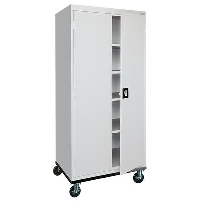 Suncast Plastic Freestanding Garage Cabinet in Gray (30-in W x 72