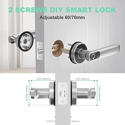 GEEKSMART Smart Door Lock, Fingerprint Door Lock Smart Lock Biometric Door  Lock Fingerprint Door Knob with App Control, Suitable for  Bedrooms,Cloakroom,Apartments Offices,Hotels, Black 