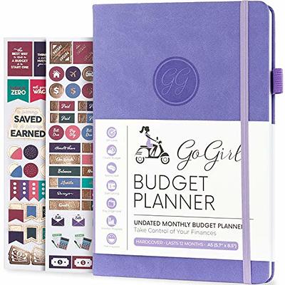 GoGirl Budget Planner & Monthly Bill Organizer - Monthly Financial Book  with Pockets. Expense Tracker Notebook Journal to Control Your Money,  Compact Spiral-Bound Hardcover, Lasts 1 Year - Seashell 