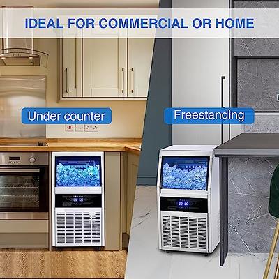 Zomagas Ice Maker, Commercial Ice Maker Machine 120-130LBS/24H with 28LBS  Storage Bin, Freestanding/Under Counter Ice Machine for  Home/Party/Bar/Restaurant,Include Water Filter, Scoop, Connection Hose -  Yahoo Shopping