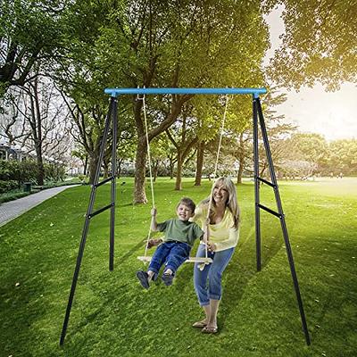 A Frame Swing Stand Metal Swing Frame Outdoor Heavy Duty Hold up to 440lbs  Fits for Most Swings,Saucer Swing Yoga Swing Stand, Sky Blue, 73 inches -  Yahoo Shopping