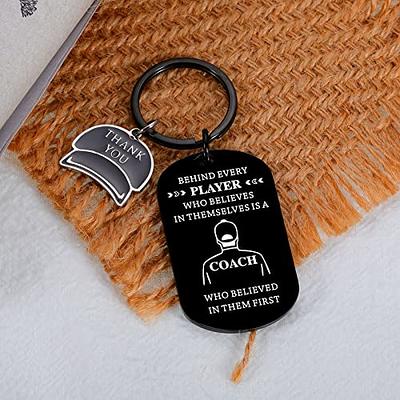  LQRI Thank You Coach Keychain Coach Gift The Heart of a Coach  is Not Measured in Size Coach Appreciation Gift for Cheer Coach  Cheerleading Swimming Basketball Baseball Coach (sliver) : Clothing