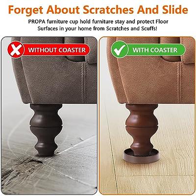 Stay! Furniture Grippers Non Slip Furniture Pads, 3 inch Square, (Set of 8) Non Skid Non Scratch Prevent Furniture Sliding, Black, Men's