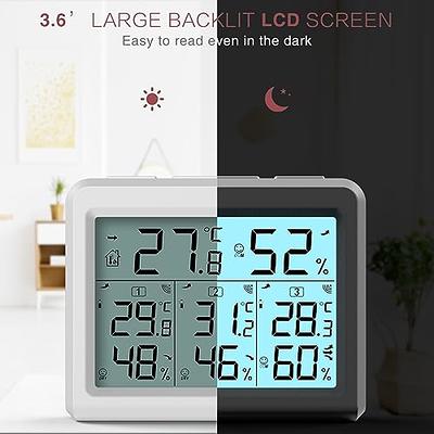 LCD Digital Wireless Indoor/Outdoor Thermometer Hygrometer ?/? Temperature  Humidity Meter with Max Min Value Display Transmitter 