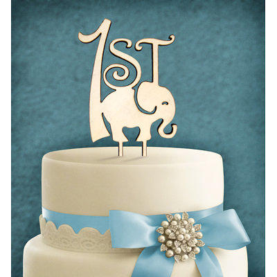 Elephants Gender Reveal Cake - Palermo Custom Cakes