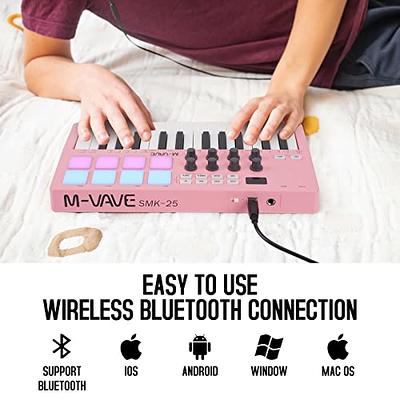 M-VAVE MIDI 25-Key USB MIDI Keyboard Controller 8 Backlit Drum