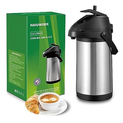 1 gallon Airpot Coffee Dispenser with Pump - Insulated Coffee Carafe