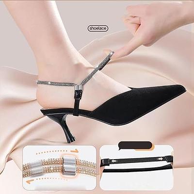 1pair Anti-slip High Heel Shoes With Detachable & Adjustable Shoelaces