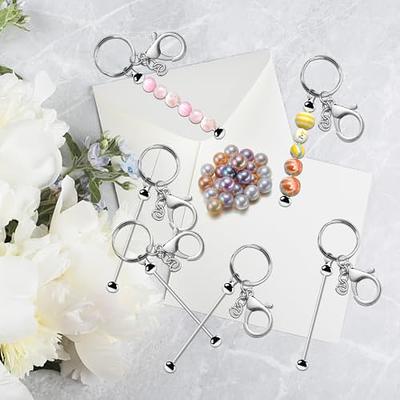 Wholesale Iron Bar Beadable Keychain for Jewelry Making DIY Crafts 