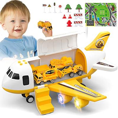 UNIH Toddler Airplane for 2 3 4 5 Year Old Boys & Girls, Kids Toys Plane  with Lights and Sounds, Transport Cargo Airplane with 4 Construction Cars -  Yahoo Shopping