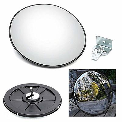 Convex Traffic Mirror, 12 Inch Wide Angle Curved Security Corner Mirror  with Adjustable Fixing Bracket for Outdoor Indoor Driveway Road Shop Garage  Parking Lot Blind Spot - Yahoo Shopping