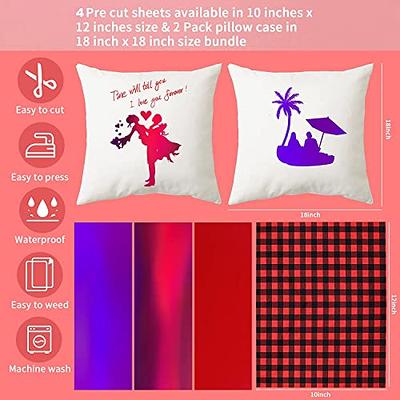 HTV Heat Transfer Vinyl Bundle - 12 x 10 Red HTV Vinyl, 10 Sheets Red  Iron