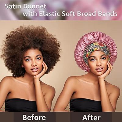 OLESILK Silk-Bonnet for Curly Hair, Silk Hair Bonnet for Sleeping