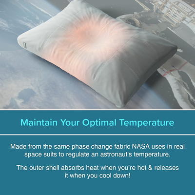 Nuzzle Nasa-Inspired, Ultra Cool Gel Memory Foam Bed Pillow, White,  Standard Queen - Yahoo Shopping