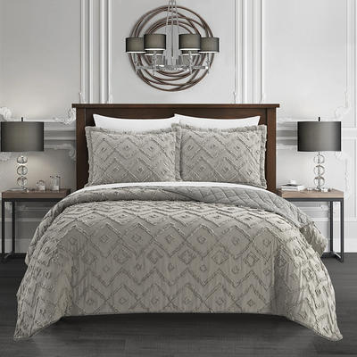 Chic Home Kade 7-Piece Jacquard Cotton Quilt Set, Queen, Grey - Yahoo  Shopping