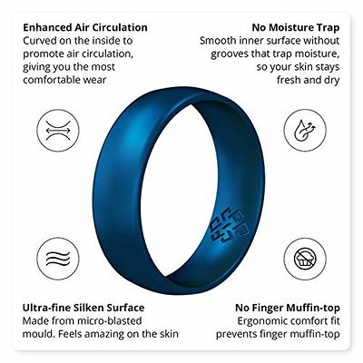 Enchanted Forest Emerald Green Breathable Silicone Ring for Men