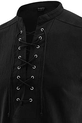 VOXGET Mens Pirate Shirt Renaissance Vampire Halloween Victorian Steampunk  Gothic Ruffled Medieval Costume Tops White - Yahoo Shopping