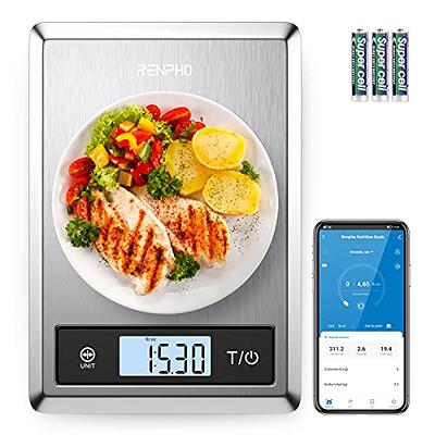 Etekcity Food Kitchen Scale, Digital Grams and Ounces for Weight Loss,  Baking, Cooking, Keto and Meal Prep, Medium, 304 Stainless Steel