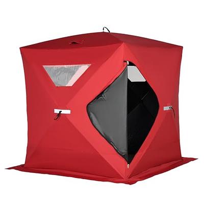 Clam X400 Thermal 4-Person to 6-Person Outdoor Portable Pop Up Ice Fishing  Shelter Tent - Yahoo Shopping