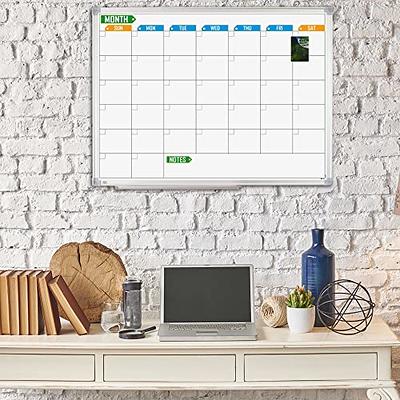 Dry Erase Calendar Whiteboard for Wall, Polegas 24 X 36 Magnetic Dry  Erase Board Whiteboard Calendar, Large White Board Calendar with Lines,  Wall