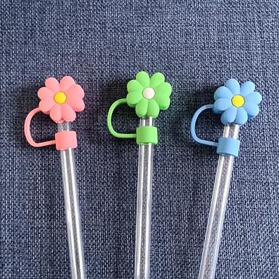 6Pcs Straw Cover Cap for Stanley Cup, 10mm Cute Flower Cloud Shape