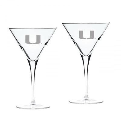 Cyclone Etched Martini Glass