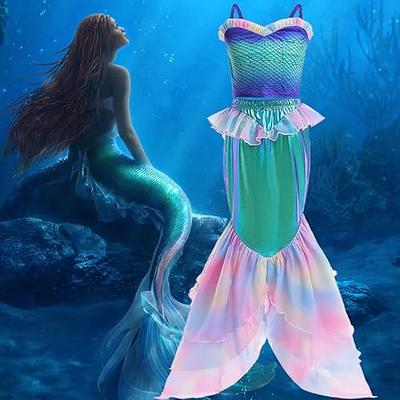 Little Mermaid Costume Ariel Dress for Grils Birthday Party Halloween  Cosplay Costumes 