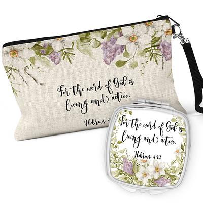 Wildflower Christian Tote Bag, Rooted In Him Bible Verse Bag, Christian Bag